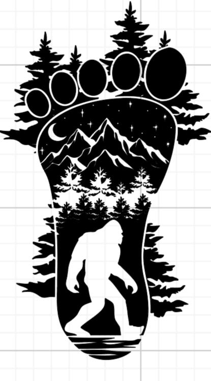 Big foot in the forest decal/dye cut - Stickers and More by MatthiaStickers and More by Matthia
