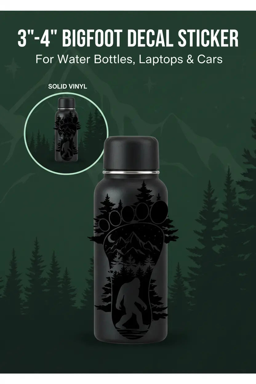 Big foot in the forest decal/dye cut Stickers and More by Matthia