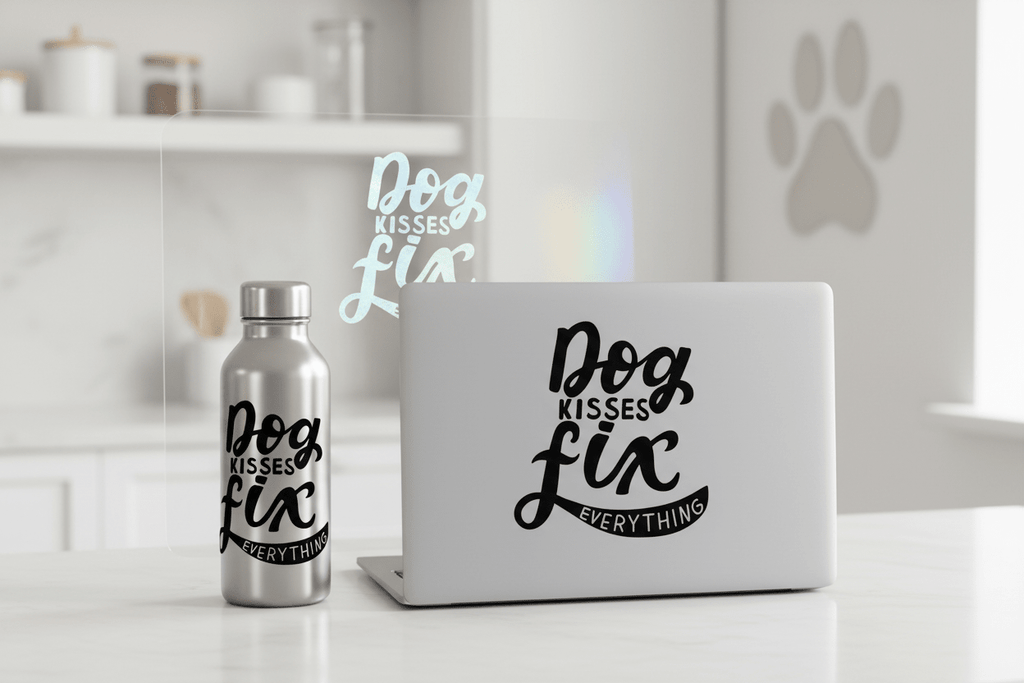 Dog kisses fix everything - Stickers and More by MatthiaStickers and More by Matthia
