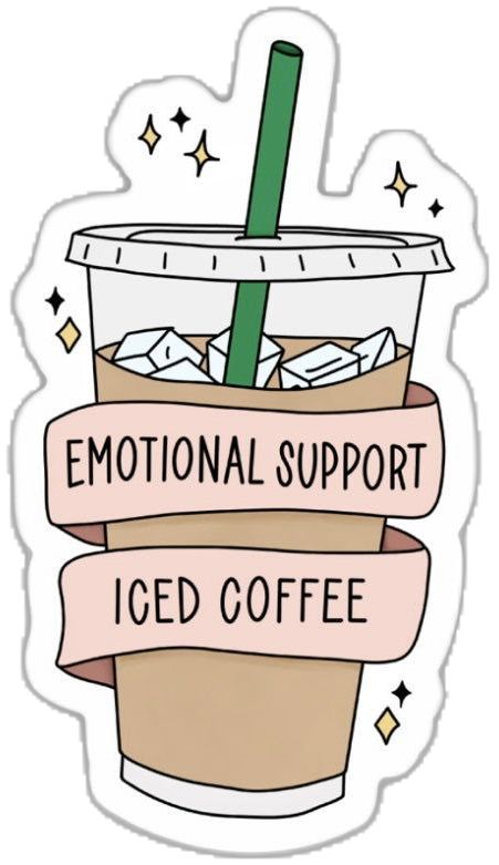 Emotional support iced coffee - Stickers and More by MatthiaStickers and More by Matthia