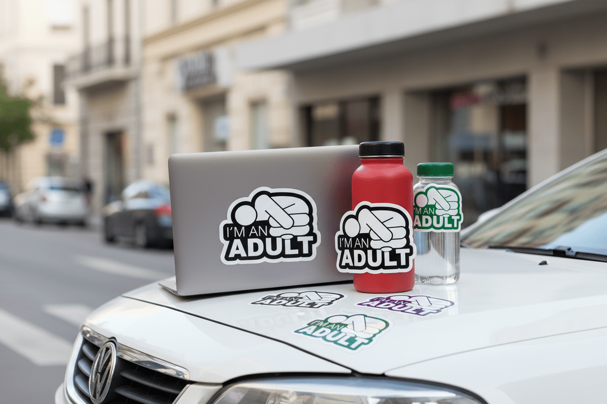 I'm an Adult - Stickers and More by MatthiaStickers and More by Matthia