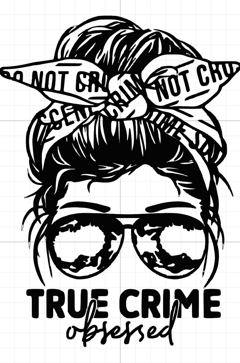 True crime obsessed 3 inch Decal - Stickers and More by MatthiaStickers and More by Matthia